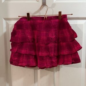 Vintage Small Aeropostale Fuchsia Layered Mini Skirt